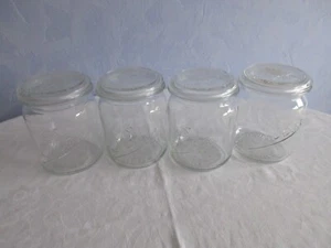 4 Einmach Gläser 1 L mit Deckel, Einkochgläser, Weckgläser, Rex Massivrandglas - Bild 1 von 4