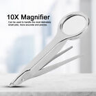 Stainless Steel Multi-functional Tweezer With 10X Magnifier Magnifying HOT