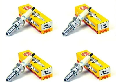 N4 CANDELE YAMAHA YZF R6 600 2006 2007 2008 2009 NGK CR10EK PER MOTO YAMAHA - Immagine 1 di 4