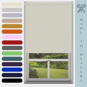 MADE TO MEASURE BLACKOUT FABRIC ROLLER BLIND THERMAL PROPERTIES - Picture 1 of 21