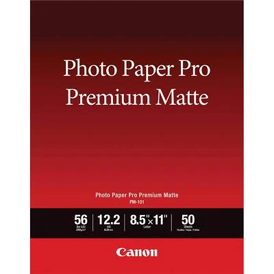 Canon PM 101 Photo Paper Pro 8.5x11 Matte 50 Pack for Fine Art Printing - Image 1 of 2