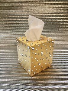 Gold & Silver Bling Tissue Box Cover- Bathroom Decor- Office Decor