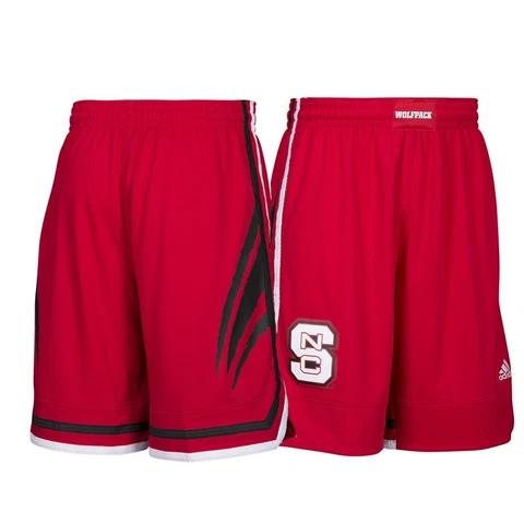 NC State Wolfpack NCAA Adidas Men's March Madness Red Basketball Shorts Cover