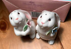Vtg Dcd Russ Berrie And Co Blossom Bunnies Rabbits Ceramic Salt And Pepper Shakers 15695