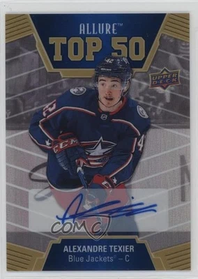 2019-20 Upper Deck Allure Top 50 Blue Alexandre Texier #T50-40 Rookie Auto RC - Image 1 of 2