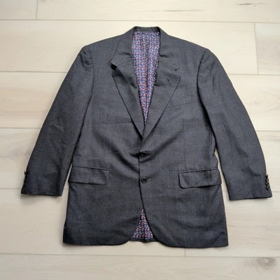 Blazer Abrigo Deportivo Carroll & Co Para Hombre 42R Lana Gris Ventana Super 100's Chaqueta Foto 1 de 4