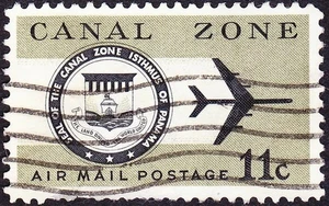 Canal Zone Stamp Scott # C49 - 11 Cents Jet Airplane & Seal Booklet Single F-VF - Picture 1 of 1