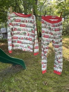 Cath Kidston Kids Pajamas Set Boys Kids UK 7-8 Long Sleeve London England - Picture 1 of 10
