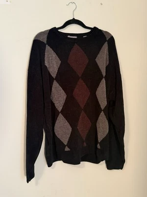 Suéter Lord & Taylor Años 80 90 Para Hombre XL De Colección Preppy Argyle Colorido Marrón Foto 1 de 4