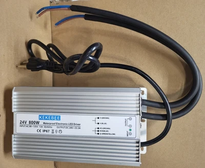 LED Driver 24V800W Waterproof Power Supply 90-130V to 24V33.3A AC to DC - Image 1 of 4