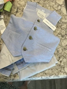 Ginny and Jack boys size 4 blue vest new with tags - Picture 1 of 6