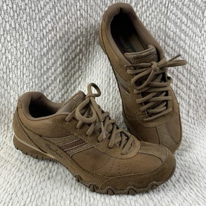 Skechers Schuhe Damen 6 Biker Systematic Sportliche Sneaker 49015 Braun Leder - Bild 1 von 13