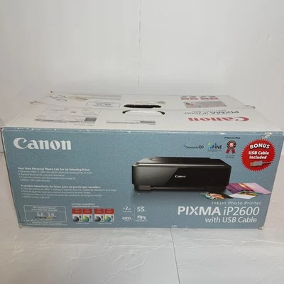 Canon PIXMA iP2600 Inkjet Photo Printer with USB Cable New In Box - Image 1 of 4