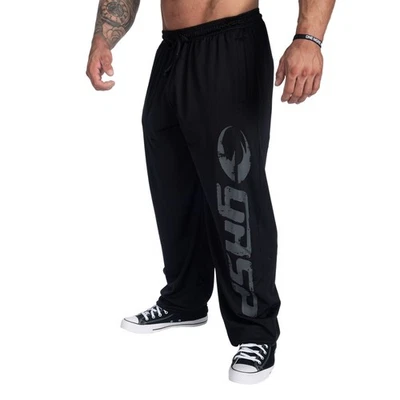 GASP Original Mesh Pants Black-Grey Herren Sporthose Bodybuilding Oversized