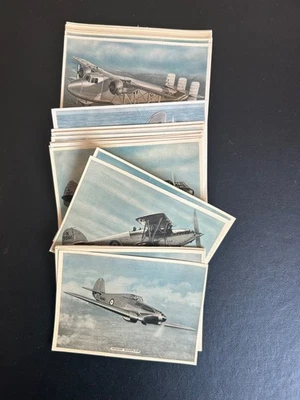 FULL SET - ARDATH LARGE CIGARETTE CARDS FIGHTING & CIVIL AIRCRAFT 1936 - Image 1 of 4