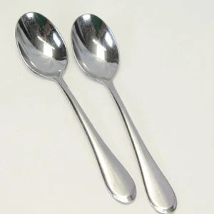 Oneida Icarus Oval Soup Spoons Glossy 7 7/8" Stainless Lot of 2 - Picture 1 of 7