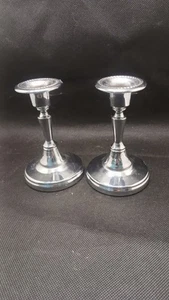 Portacandele vintage Morris Heller & Sons cromato, set di 2, Brooklyn - Foto 1 di 3
