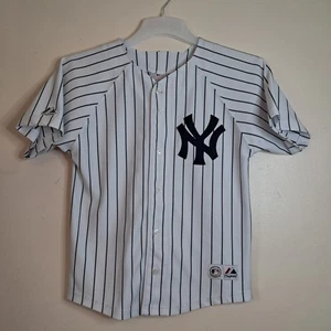Y2K Majestic New York Yankees Derek Jeter besticktes Trikot Medium 10/12 (18130 - Bild 1 von 7