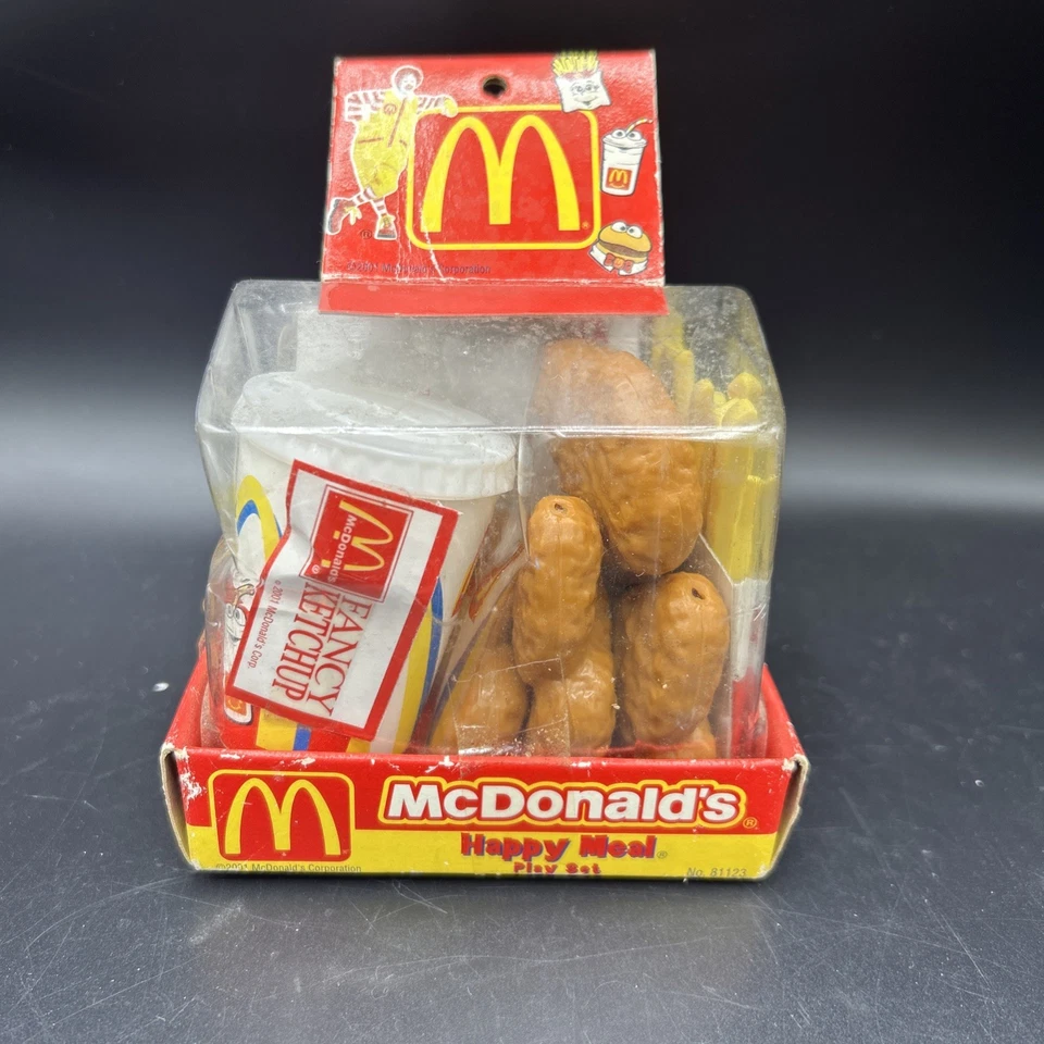 McDonald's Pretend Food Happy Meal Play Set Toy Nuggets Fries Drink 2001