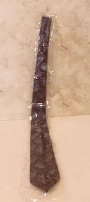 Corbata de seda vintage Oleg Cassini burdeos/multicolor cachemira Foto 1 de 4