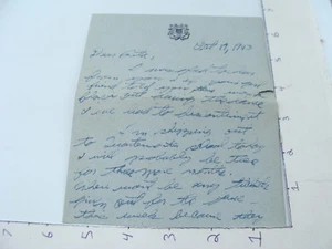 original paper -- 1943 LETTER on US COAST GUARD PAPER;  - Picture 1 of 3