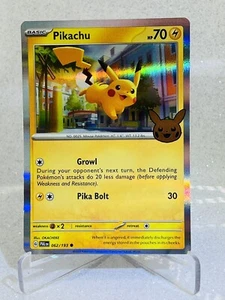 Bolso Estampado Pikachu Holo Truco Or Comercio 2023 Exclusivo Pokemon TCG CASI NUEVO 092/163 - Imagen 1 de 3