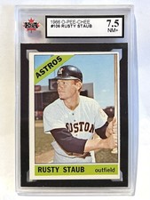 1966 Topps Rusty Staub #106 Baseball Card Houston Astros KSA 7.5 NM+