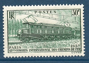 BRIEFMARKE NR. 339 NEU ** ORIGINALGUMMI - ELEKTROLOKOMOTIVE - CONGRESS PARIS - Bild 1 von 1