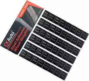 1/4Oz, 0.25Oz, Black, Adhesive Stick on Wheel Weights, Easypeel Type. Cars, Truc - Picture 1 of 12