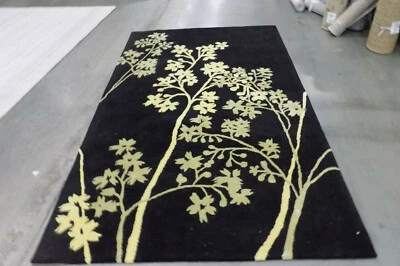 BLACK / LIME 5' X 8' Back Stain Rug, Reduced Price 1172562318 SOH316B-5 - Image 1 of 4