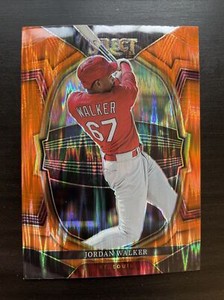 2023 Panini Select   #45 Jordan Walker Baseball St. Louis Cardinals Orange Flash