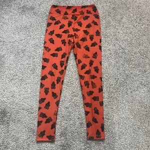LuLaRoe Leggings OS One Size Orange Brown Owls Birds - Picture 1 of 13