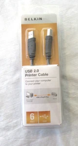 New Belkin USB 2.0 Printer Cable 6 Feet NIB - Picture 1 of 3