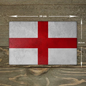England Glass Chopping Board - Cutting Board Worktop Saver Saint George's Cross - Picture 1 of 5