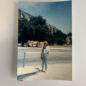 Woman Street International Travel Color Vintage Photograph Real Photo - Picture 1 of 2