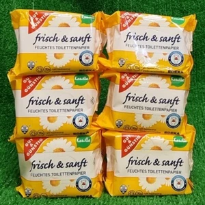 6x Gut & Günstig feuchtes Toilettenpapier Kamille Doppelpack (6x140=840Stück) - Bild 1 von 17