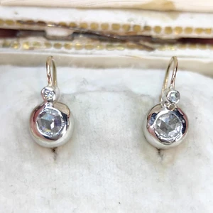 Vintage Drop Dangle Womens Earring 14K Rose Gold Plated 2Ct lab created Diamond - Picture 1 of 7