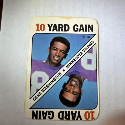1971 Topps Gene Washington football card game #32 - Image 1 of 2