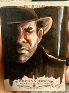 TOPPS MASTERPIECES INDIANA JONES SKETCH CARD CYNTHIA CUMMENS "THE SPIKE CHAMBER" - Picture 1 of 1