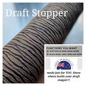 Black/brown draft stopper light blocker, long draught sausage-Australian made - Picture 1 of 9