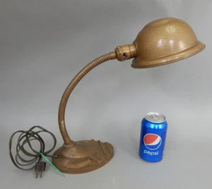 Art Deco Swivelier Mid Century Flex Arm Retro Desk Lamp Student Work Light 1940s - Picture 1 of 4