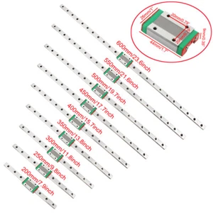 200-600mm Miniature Linear Slide Rail Guide+ MGN12H Sliding Block DIY 3D Printer - Imagen 1 de 22