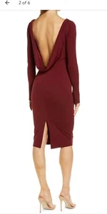 $278 Katie May Surrender Drape Cowl Back Burgundy M - Picture 1 of 4