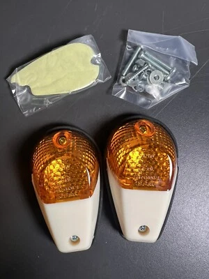 Universal Blinker Verkleidungsblinker, Paar, Weiß,E11,  für Motorrad oder Roller - Bild 1 von 4