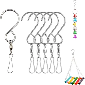 6Pcs Swivel Hooks for Wind Spinners,Windsock Clip,Spinning Clips for Wind Chimes - Picture 1 of 12