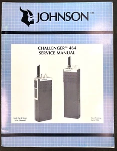 Johnson 1986 Challenger 464 portátil bidireccional VHF FM radio manual - Imagen 1 de 5