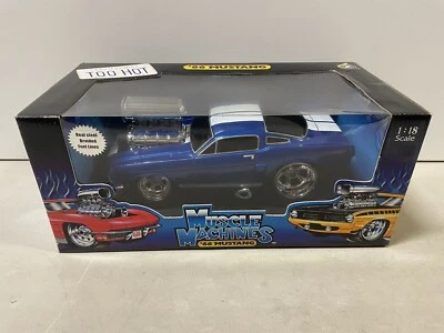 Muscle Machines '66 Mustang GT350 1:18 Scale Blue - Image 1 of 4