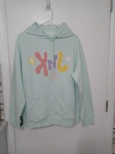 KNJ PEACE OUT LONG SLEEVE PASTEL COLORS FUZZY LETTERS HOODIE XL - Picture 1 of 9