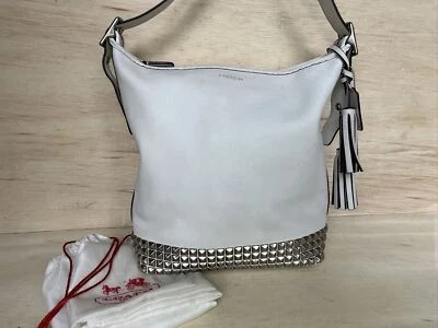 Bolso de hombro Coach Legacy de cuero blanco con tachuelas 26413 Foto 1 de 4