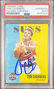 Tom Chambers auto 2012 Panini #182 card Phoenix Suns PSA Encapsulated - Picture 1 of 3